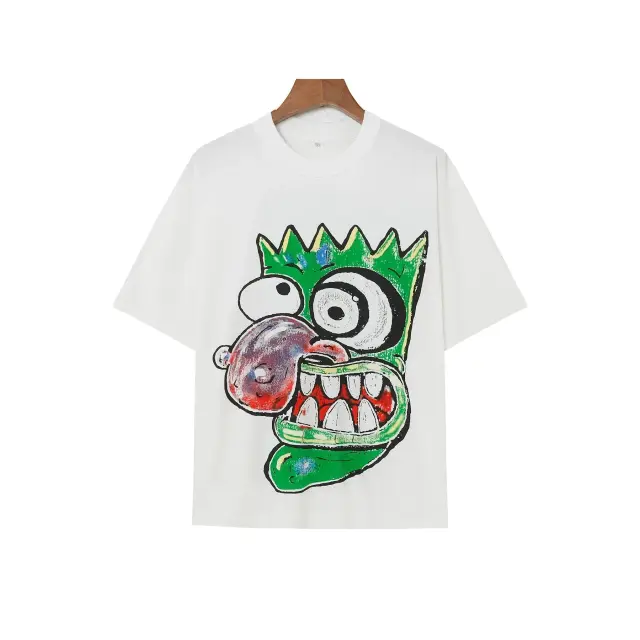 Billionaire Studios Green Cartoon Face T-Shirt White