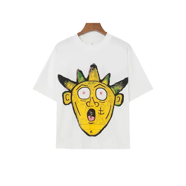 Billionaire Studios Yellow Cartoon Face T-Shirt White