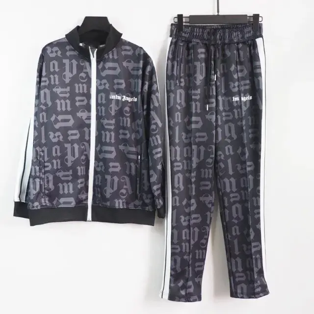 Palm Angels Monogram Tracksuit Black