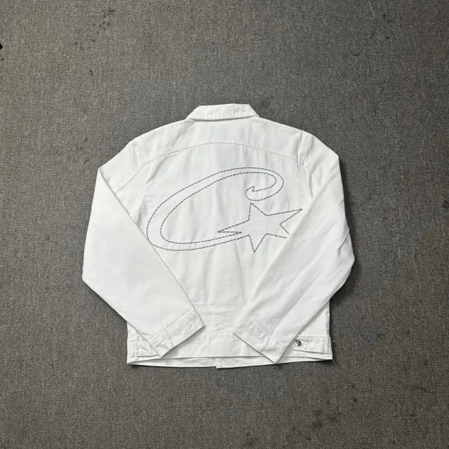 Corteiz C-Star Denim Jacket White