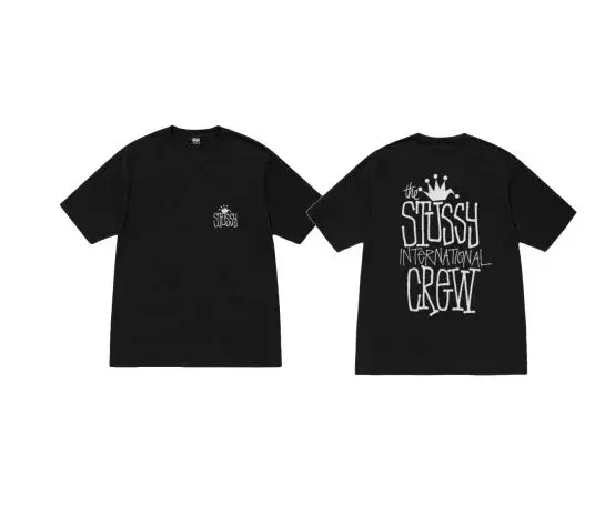 Stussy International Crew T-Shirt Black