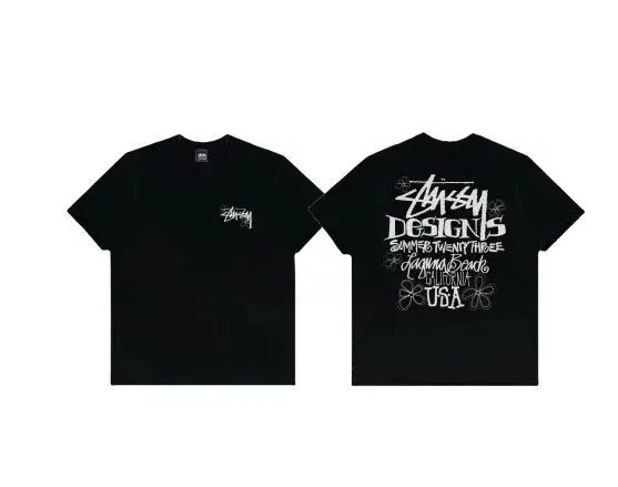 Stussy Designs Summer Twenty Three T-Shirt Black