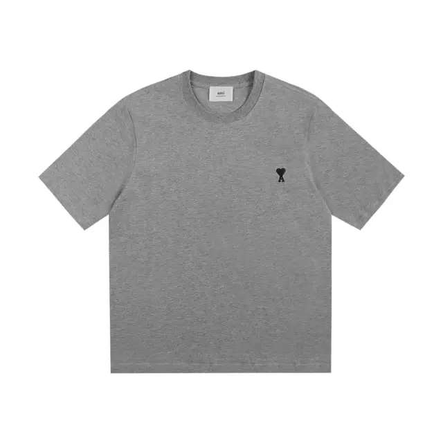 AMI Paris Ami de Cœur T-Shirt Heather Grey