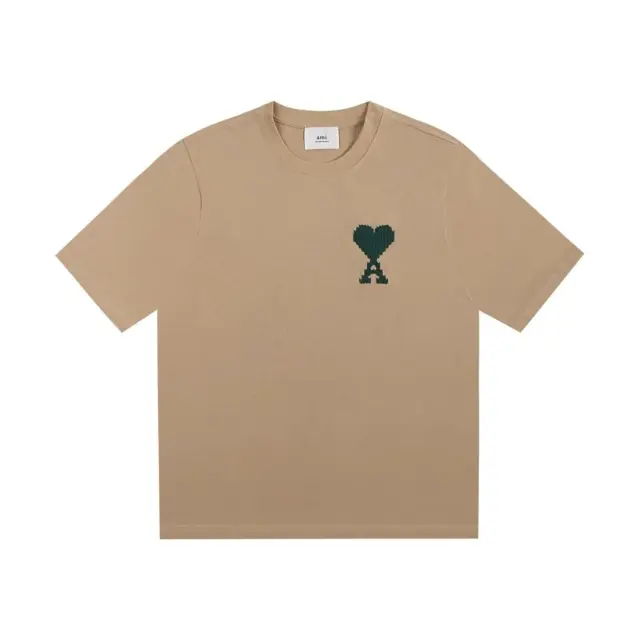 AMI Paris Pixel Ami de Coeur T-Shirt Beige