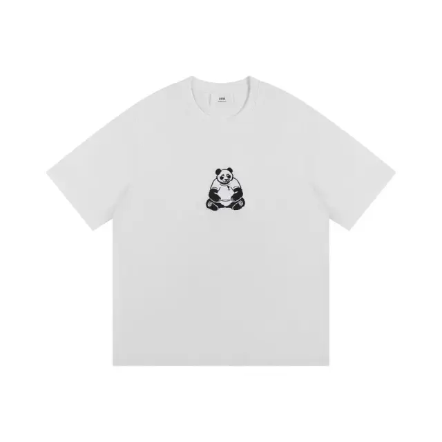AMI Paris Panda T-Shirt White