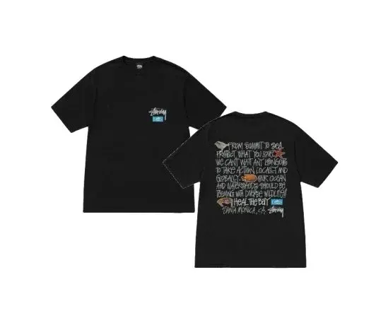 Stussy Heal The Bay T-Shirt Black