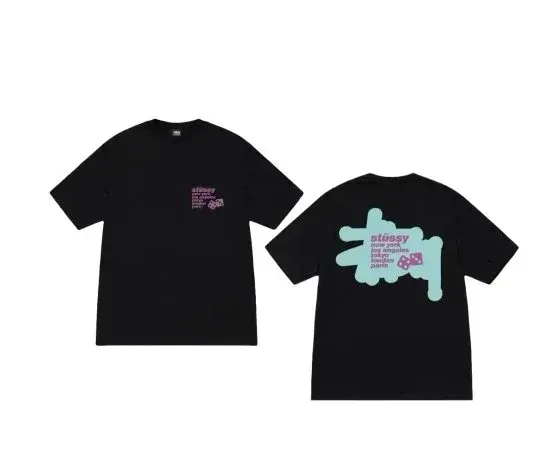 Stussy Cities Dice T-Shirt Black