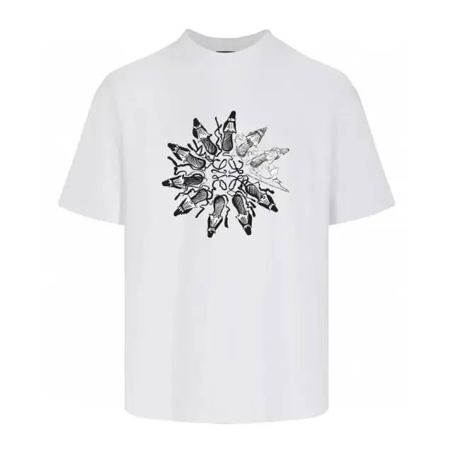 LOEWE Shoe Mandala Graphic T-Shirt White
