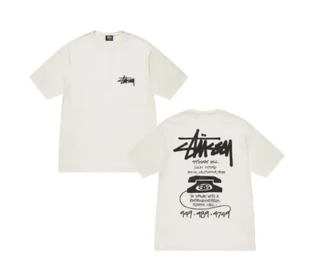 Stussy Telephone Representative Tee Off-White