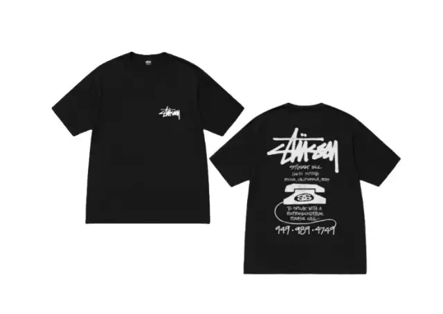 Stussy Telephone Representative Tee Black