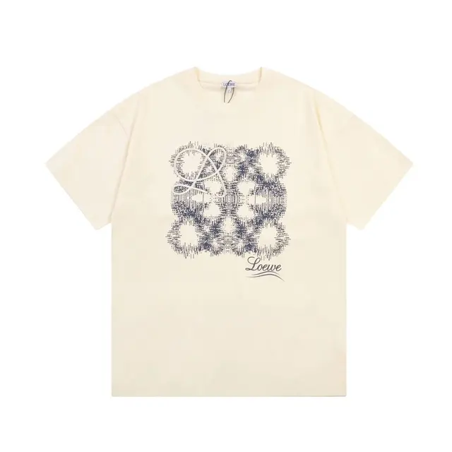 Loewe Graphic Print T-Shirt Cream