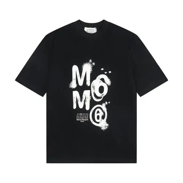 MM6 Maison Margiela Spray Logo T-Shirt Black