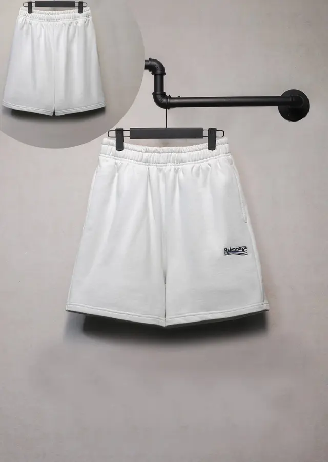 Balenciaga Political Campaign Sweat Shorts White