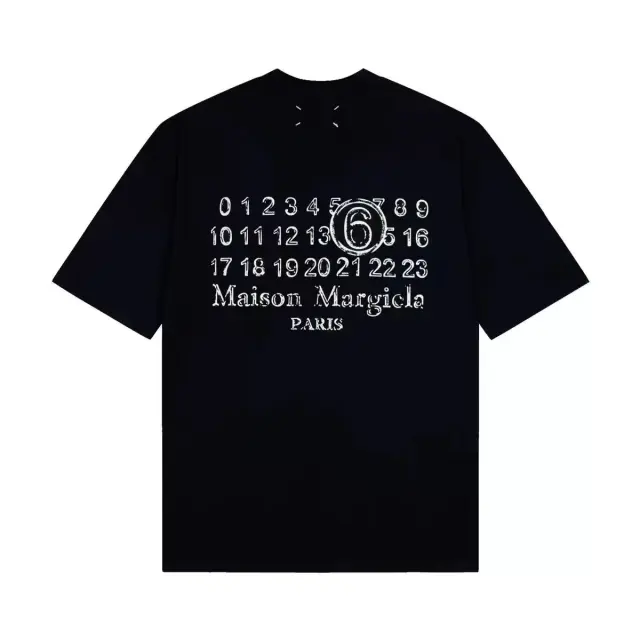 Maison Margiela Numbers Logo T-Shirt Black