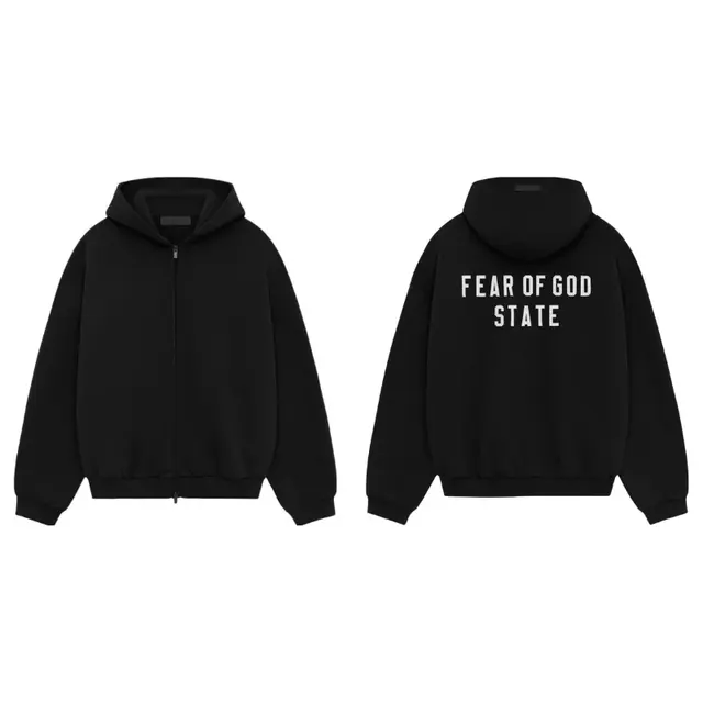Fear of God State Zip-Up Hoodie Black