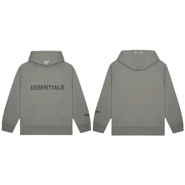 Fear of God Essentials 3D Silicon Applique Pullover Hoodie Charcoal Grey