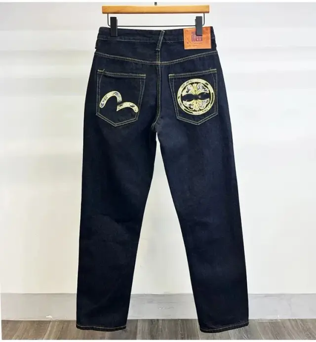 EVISU Jeans Dark Blue Kamon Embroidery