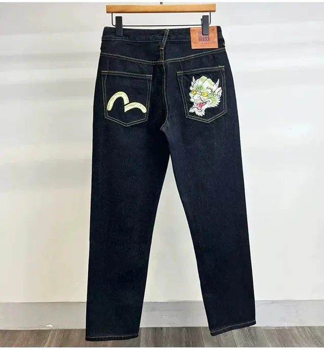EVISU Jeans Dark Blue Demon Head Embroidery