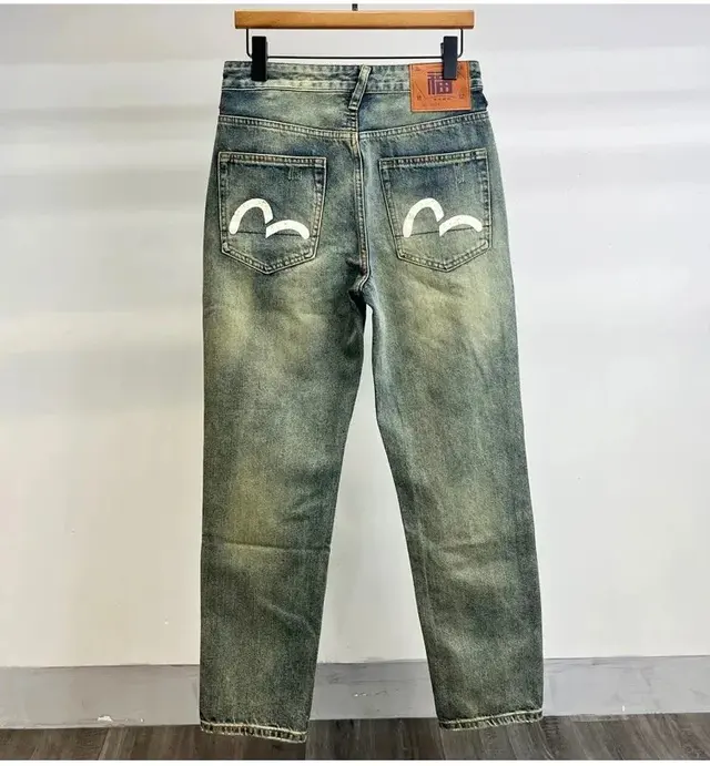 EVISU Jeans Washed Light Blue White Seagull