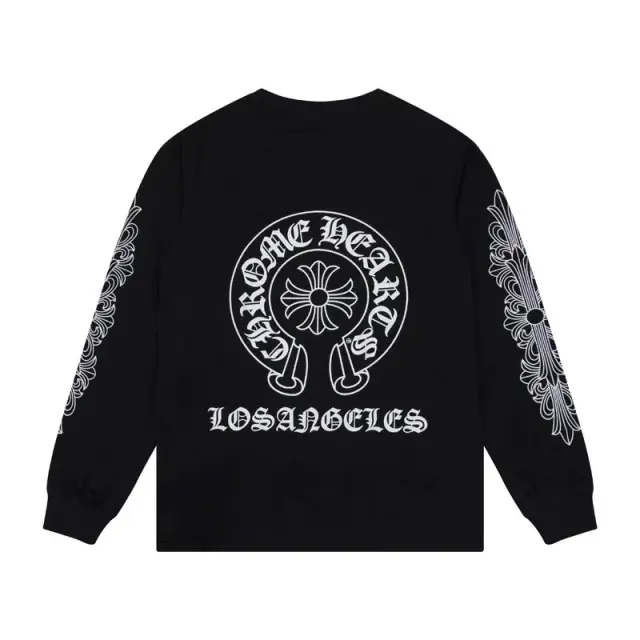 Chrome Hearts Los Angeles Horseshoe Long Sleeve T-Shirt Black