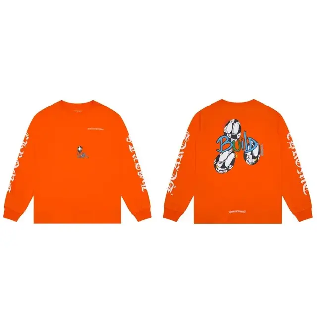 Chrome Hearts x Matty Boy Build Long Sleeve T-Shirt Orange