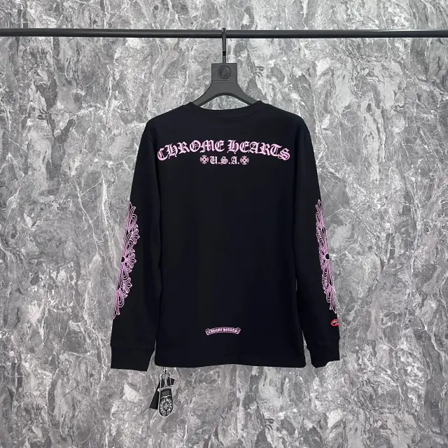Chrome Hearts x Matty Boy U.S.A. Long Sleeve T-Shirt Black/Pink