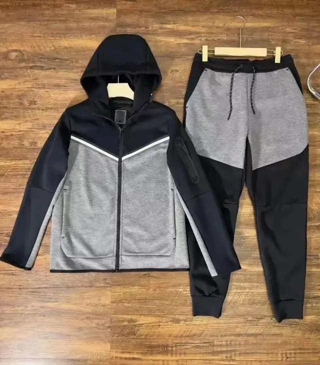 Nike Tech Fleece Tracksuit Grey Black