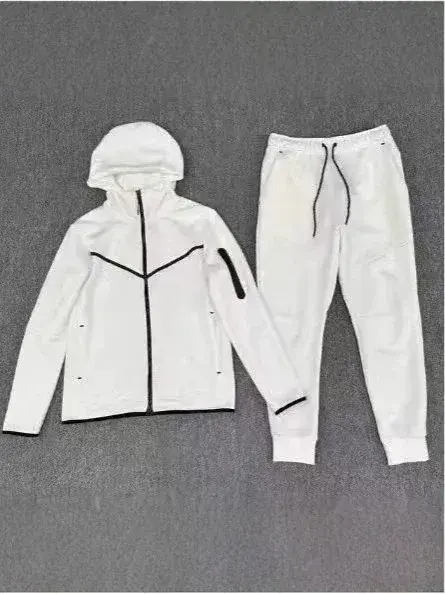 Nike Tech Fleece Tracksuit White Black