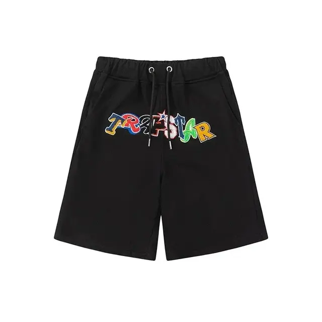 Trapstar Arch Logo Sweat Shorts Black Multicolor