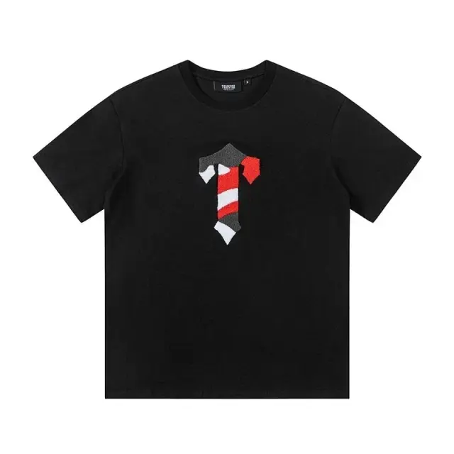 Trapstar Chenille T-Logo T-Shirt Black Red White