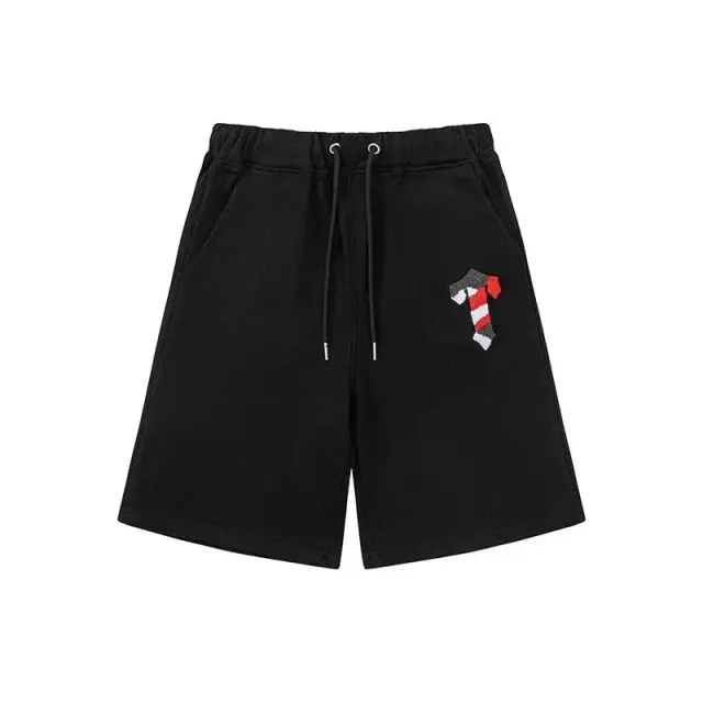 Trapstar Chenille T-Logo Shorts Black Red White