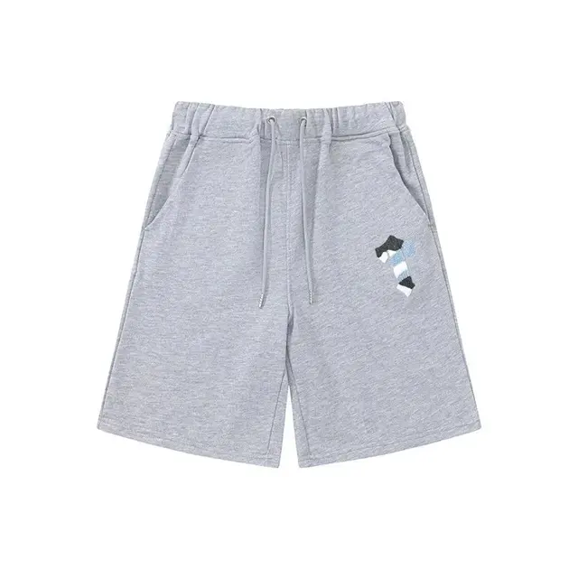 Trapstar Chenille T-Logo Shorts Grey Light Blue