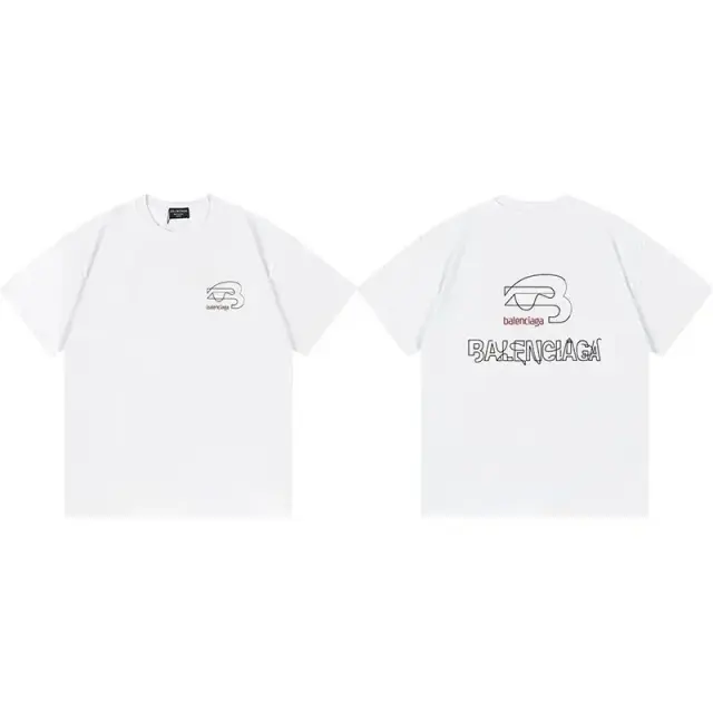Balenciaga Graphic Print T-Shirt White