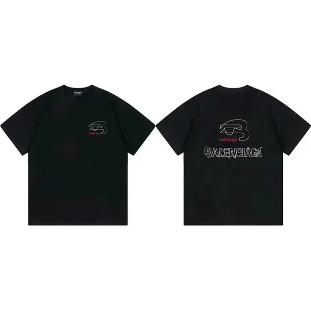 Balenciaga Graphic Print T-Shirt Black