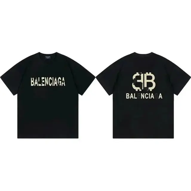 Balenciaga Tape Type Logo T-Shirt Black