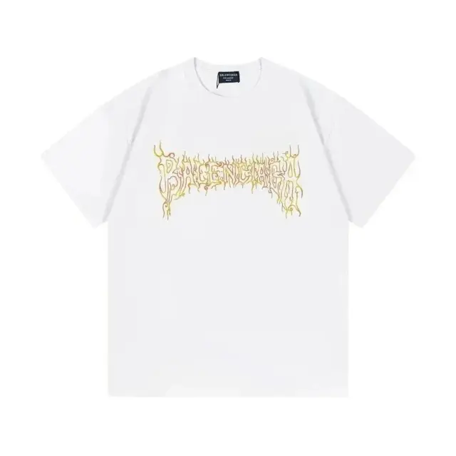 Balenciaga Flame Logo T-Shirt White
