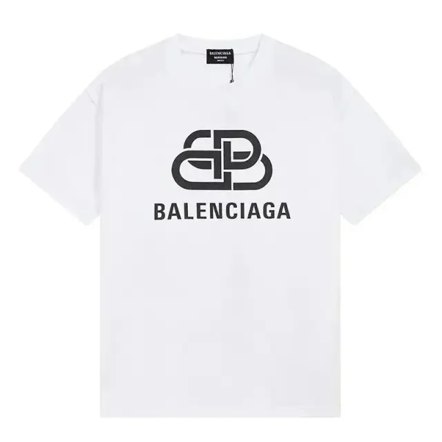 Balenciaga Interlocking BB Logo T-Shirt White
