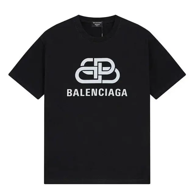 Balenciaga Interlocking BB Logo T-Shirt Black