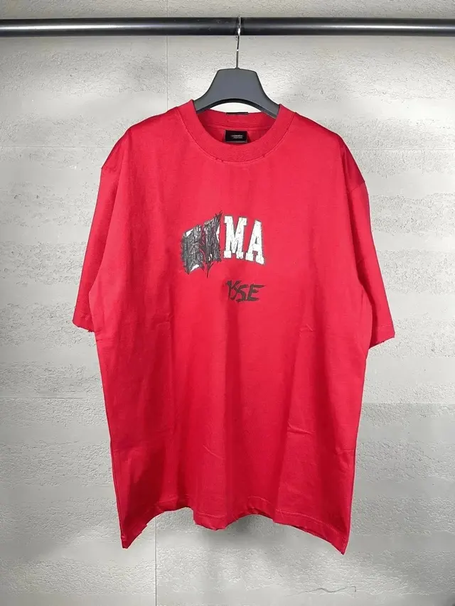 Balenciaga Graphic Print T-Shirt 'Red'