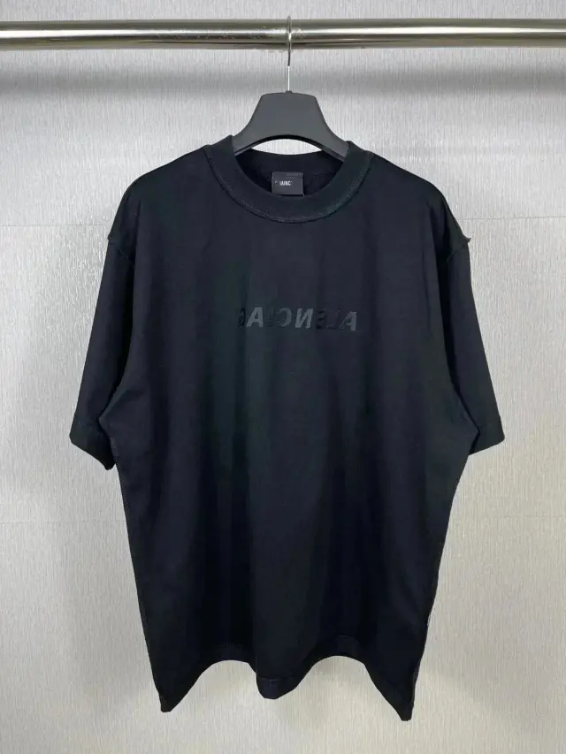 Balenciaga Mirrored Logo T-Shirt Black