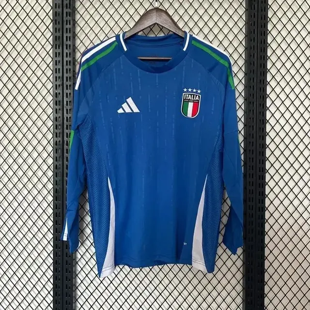 adidas Italy Long Sleeve Jersey Blue