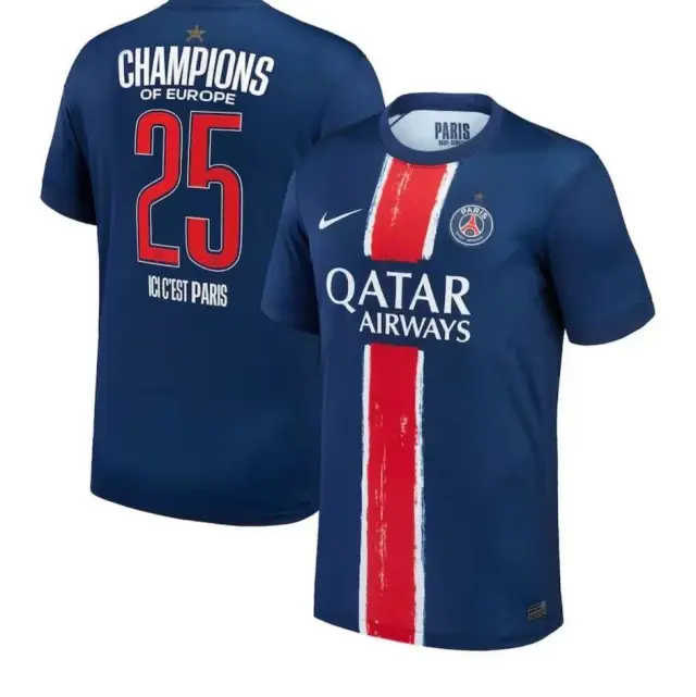 Nike Paris Saint-Germain 2024/25 Stadium Home Jersey Navy Blue