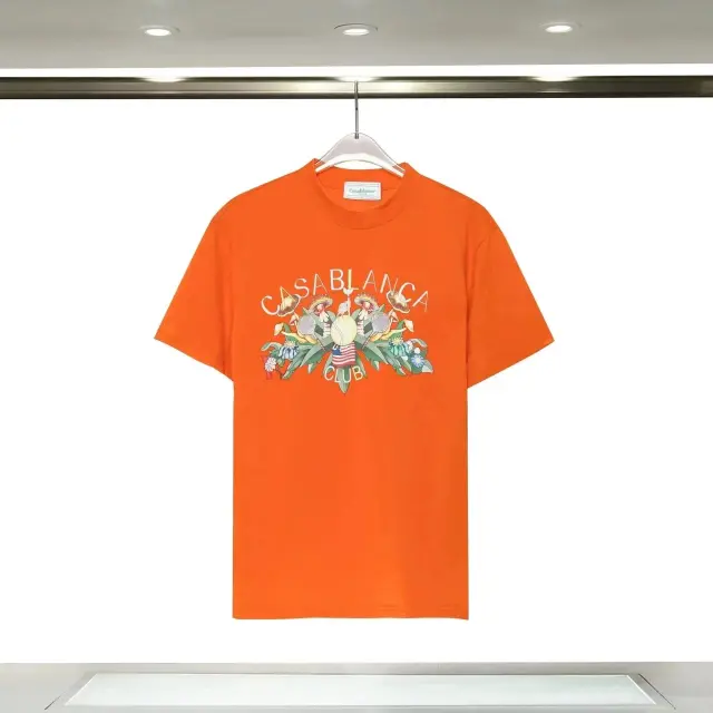 Casablanca Club Graphic T-Shirt Orange