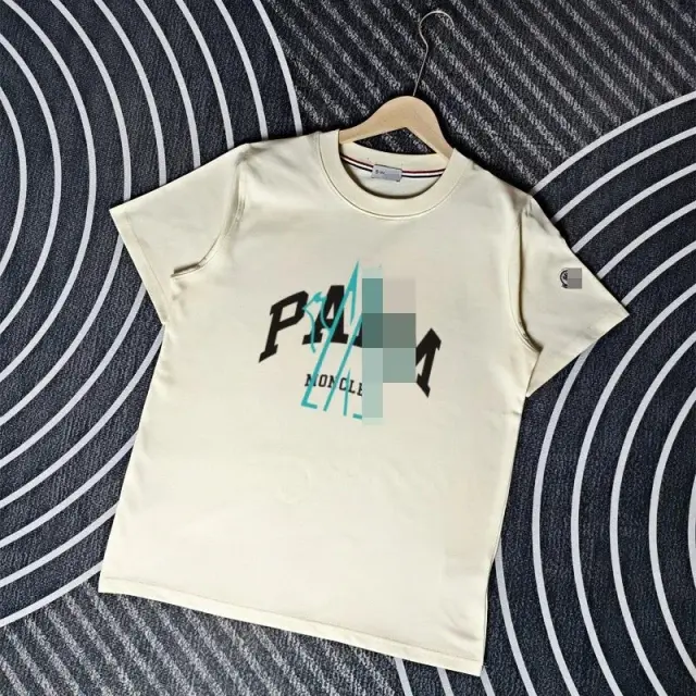 Moncler x Palm Angels Logo T-Shirt Cream