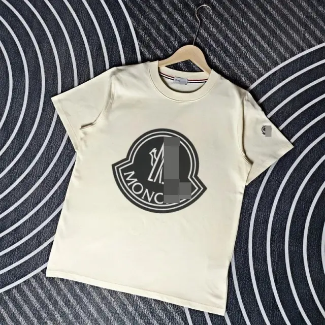 Moncler Big Logo T-Shirt Cream