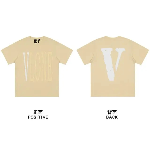 VLONE Logo T-Shirt Pale Yellow White