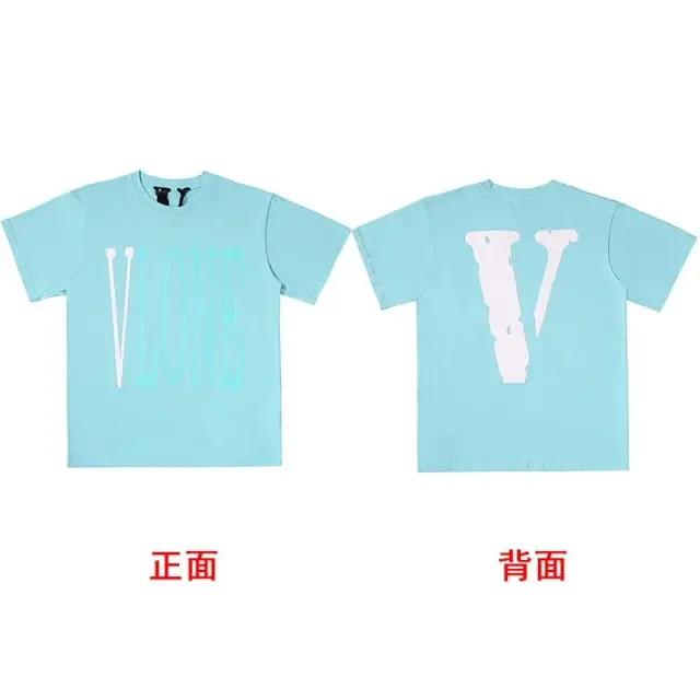 VLONE Logo T-Shirt Light Blue White