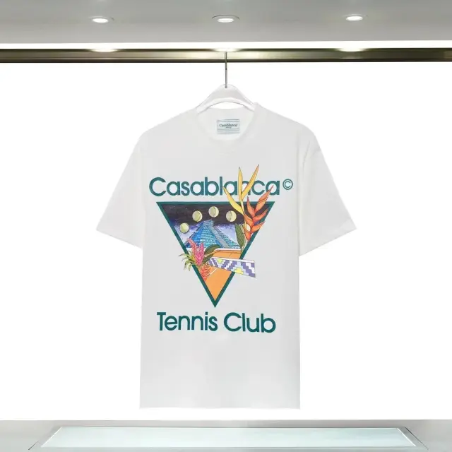 Casablanca Tennis Club Pyramid T-Shirt White