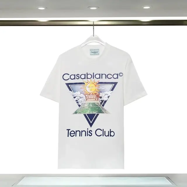 Casablanca Tennis Club Sun T-Shirt White