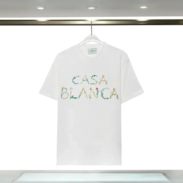 Casablanca Floral Logo T-Shirt White